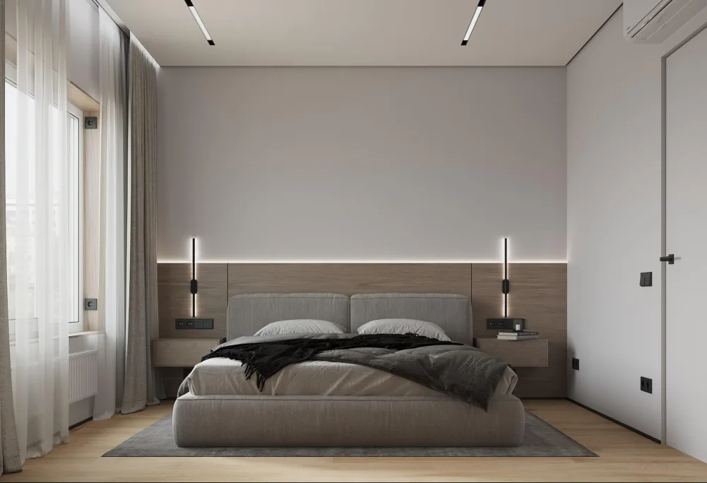 Спальня — визуализация из дизайн-проекта квартиры 64,8 м²